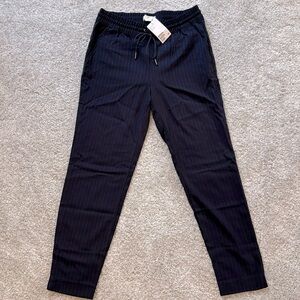 NWT H&M Pull On Pants Trousers Dark Blue / Chalkstripe Size 4